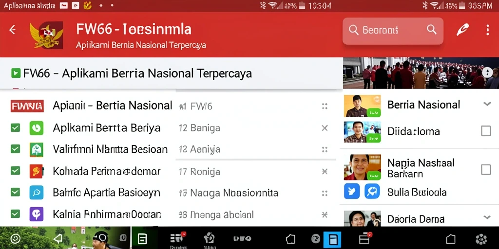 Tampilan antarmuka FW66 yang informatif dan user-friendly.