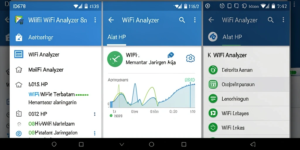 Antarmuka <strong>ID678</strong> yang sederhana dan informatif saat memantau WiFi.