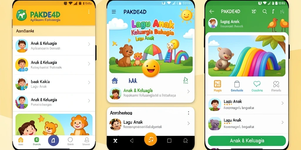 Tampilan antarmuka PAKDE4D yang interaktif dan colorful untuk anak-anak.