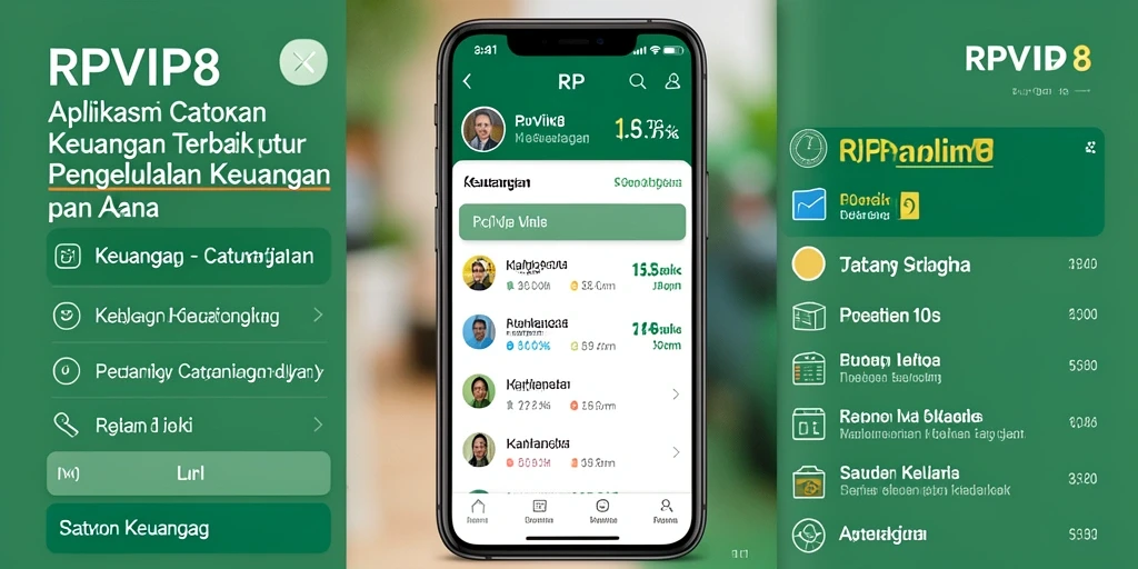 Antarmuka RPVIP8 yang mudah digunakan untuk catatan keuangan.